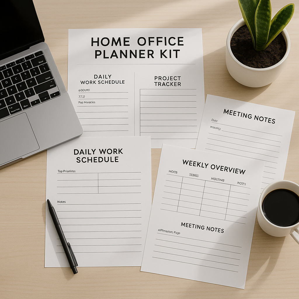 Home Office Planner Kit – Printable Productivity Organizer