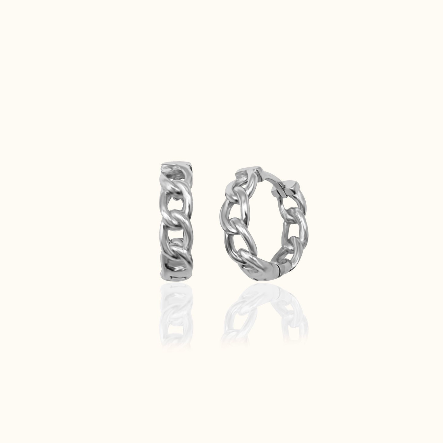 Circular Chain Hoop Earrings