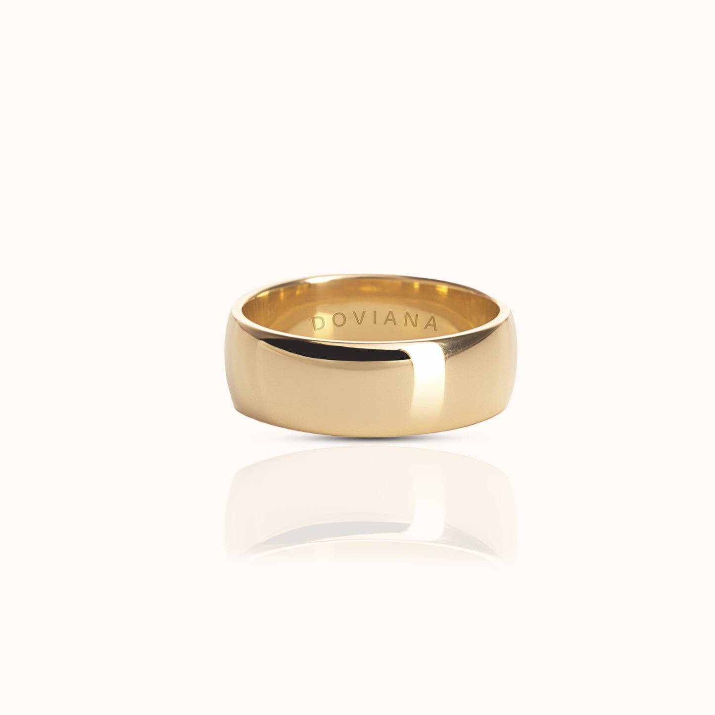Classic 8mm Band Titanium PVD Gold Ring