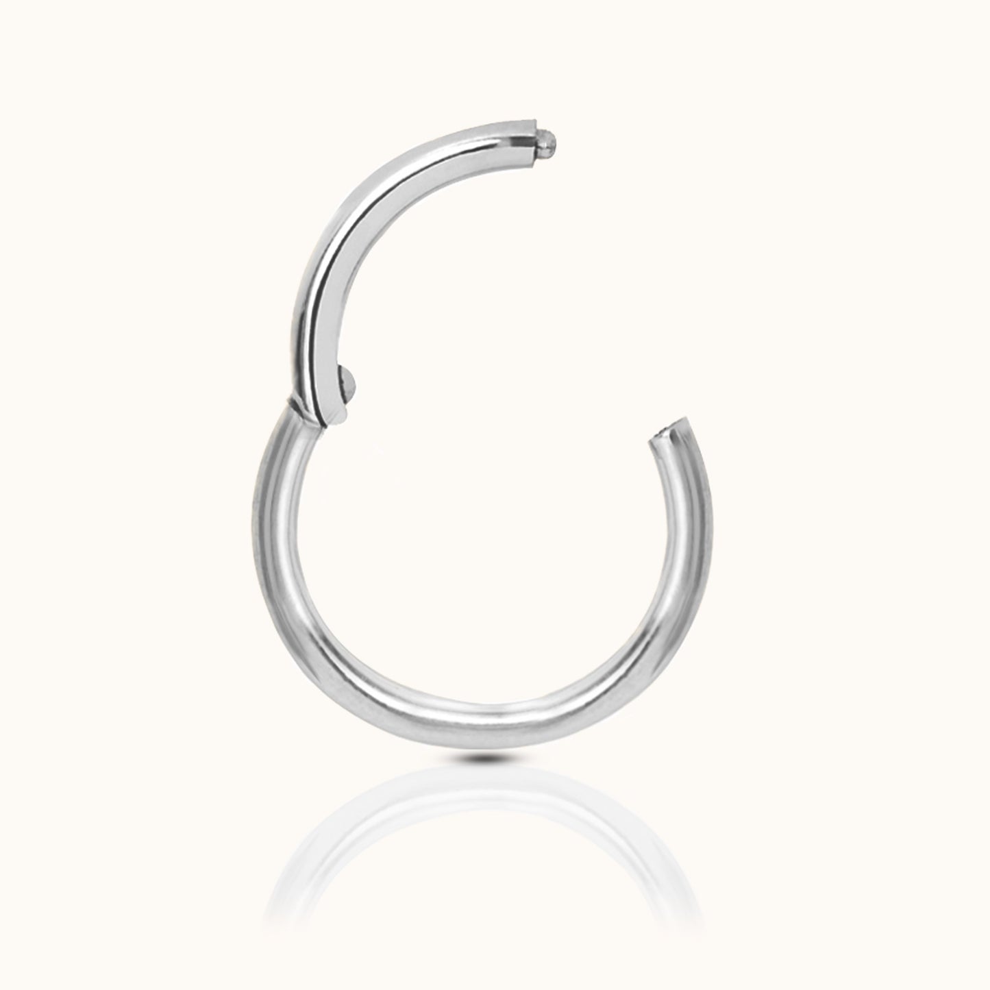 Classic Clicker 10mm Titanium Hinged Nap Hoop Earring