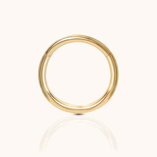 Classic Clicker 10mm Titanium PVD Gold Hinged Nap Hoop Earring