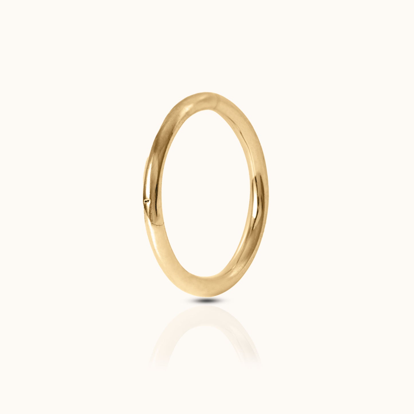Classic Clicker 10mm Titanium PVD Gold Hinged Nap Hoop Earring