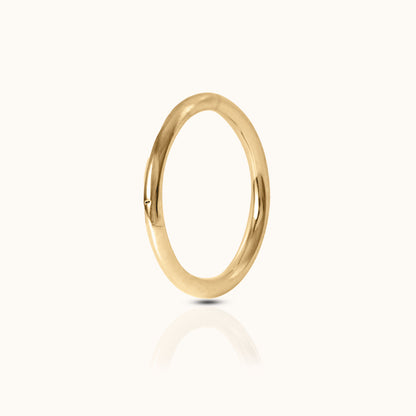Classic Clicker 10mm Titanium PVD Gold Hinged Nap Hoop Earring