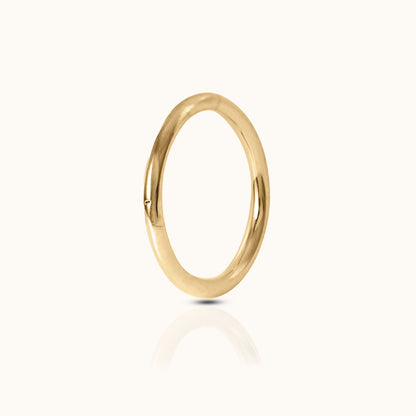 Classic Clicker 12mm Titanium PVD Gold Hinged Nap Hoop Earring