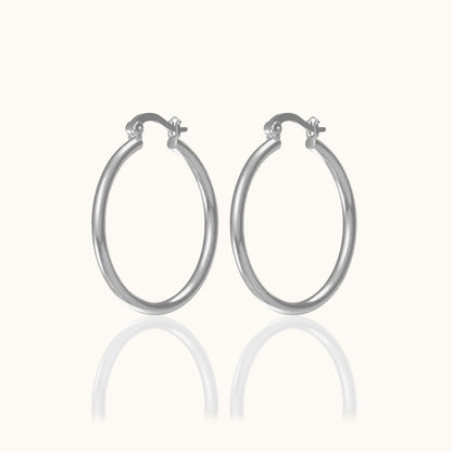 Sterling Silver Classic Hoop Earrings