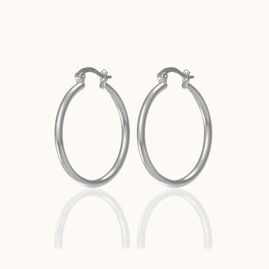 Sterling Silver Classic Hoop Earrings