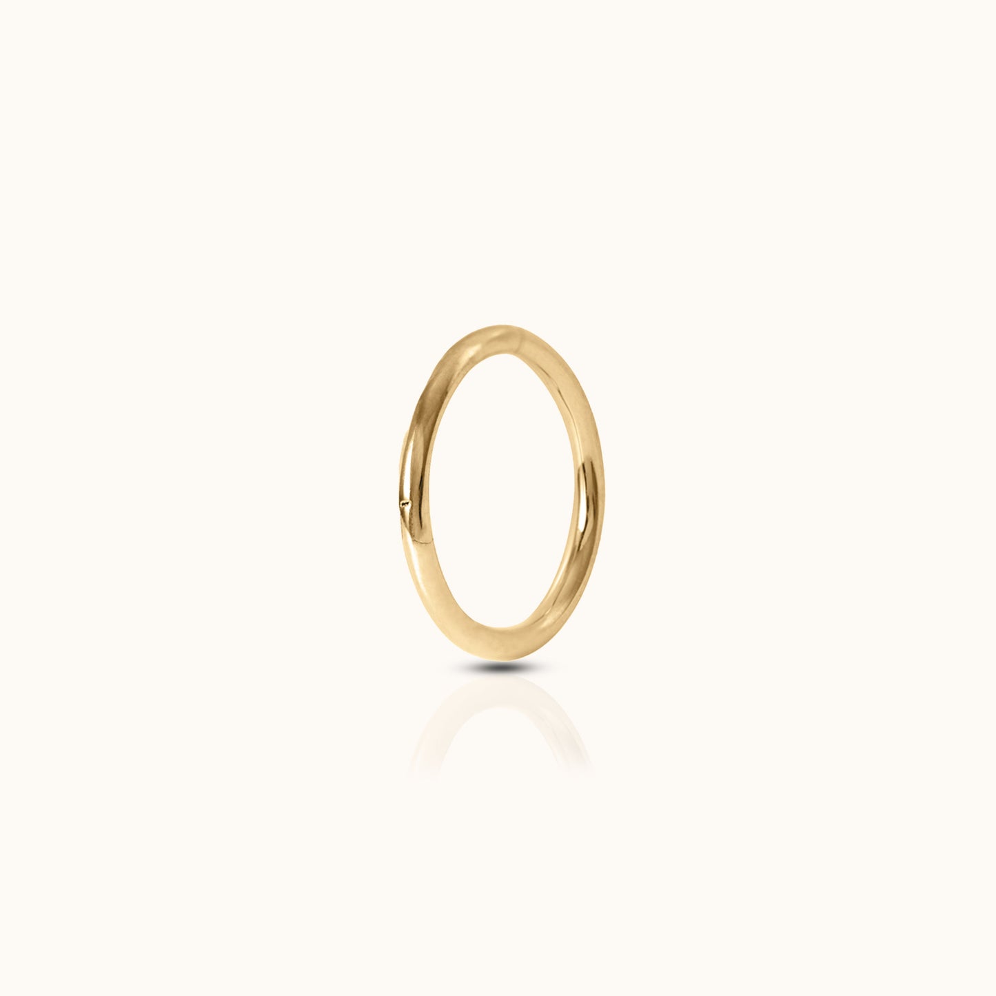 Classic Clicker 6mm Titanium PVD Plating Hinged Hoop Earring