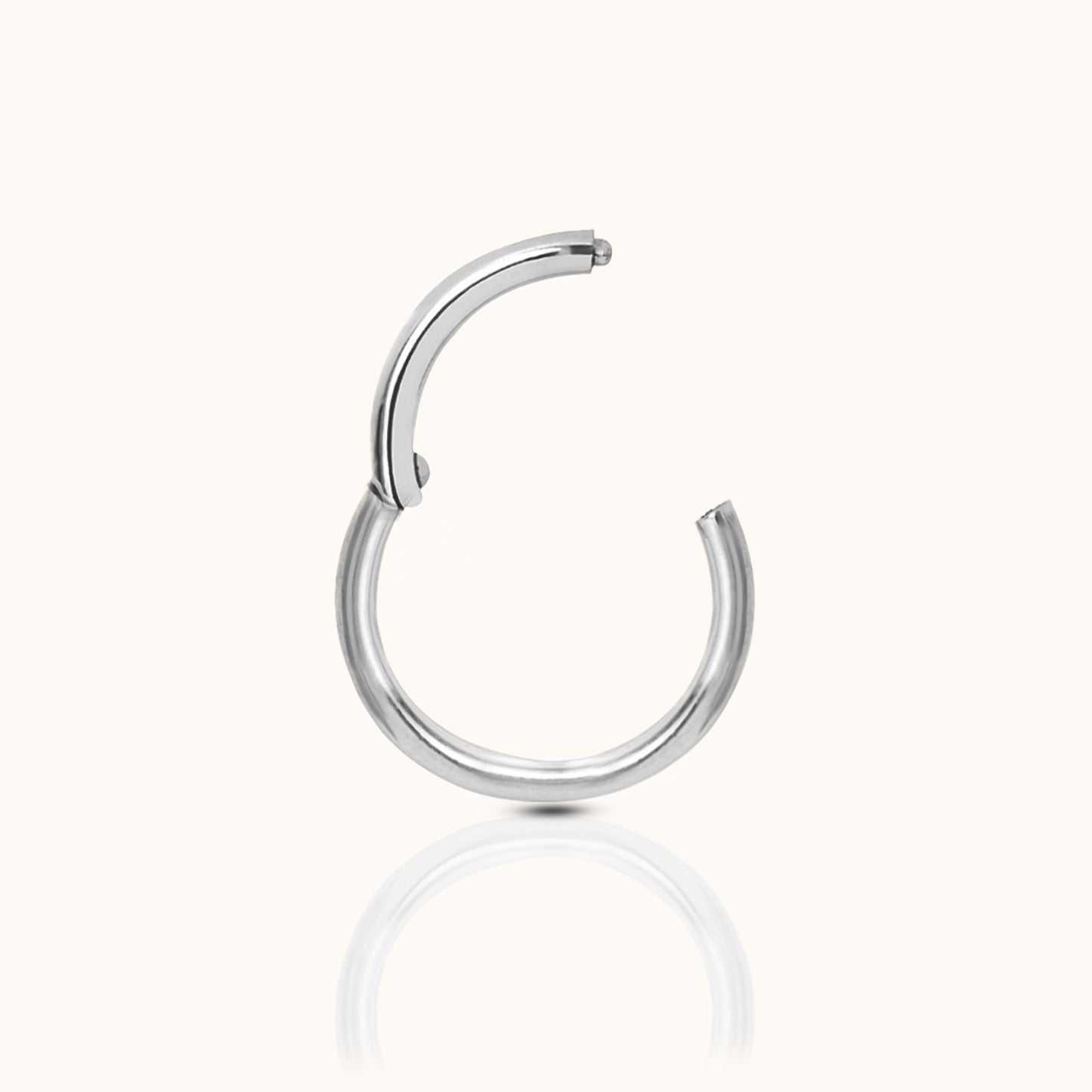 Classic Clicker 8mm Titanium Hinged Hoop Earring