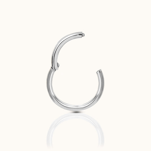 Classic Clicker 8mm Titanium Hinged Hoop Earring