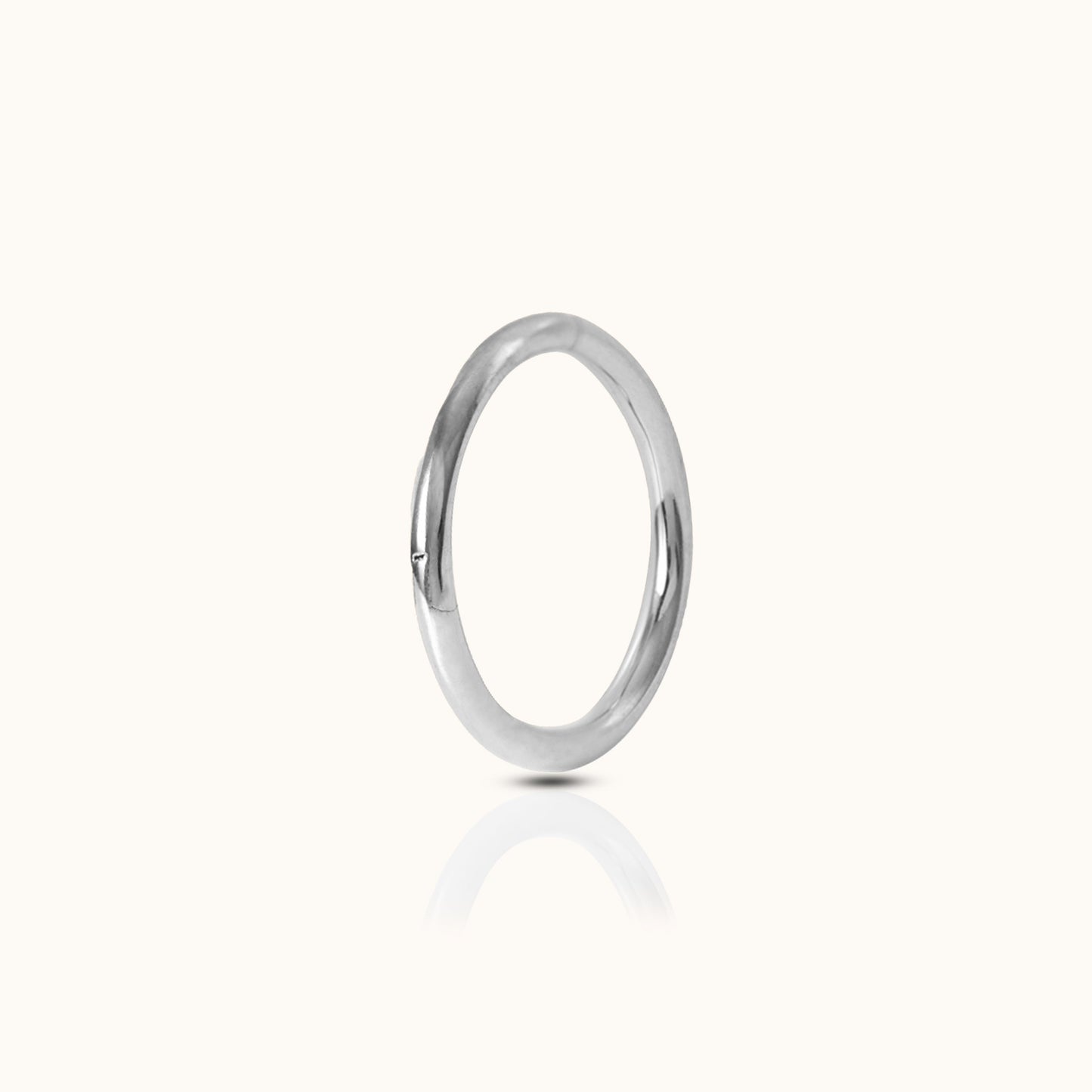 Classic Clicker 8mm Titanium Hinged Hoop Earring