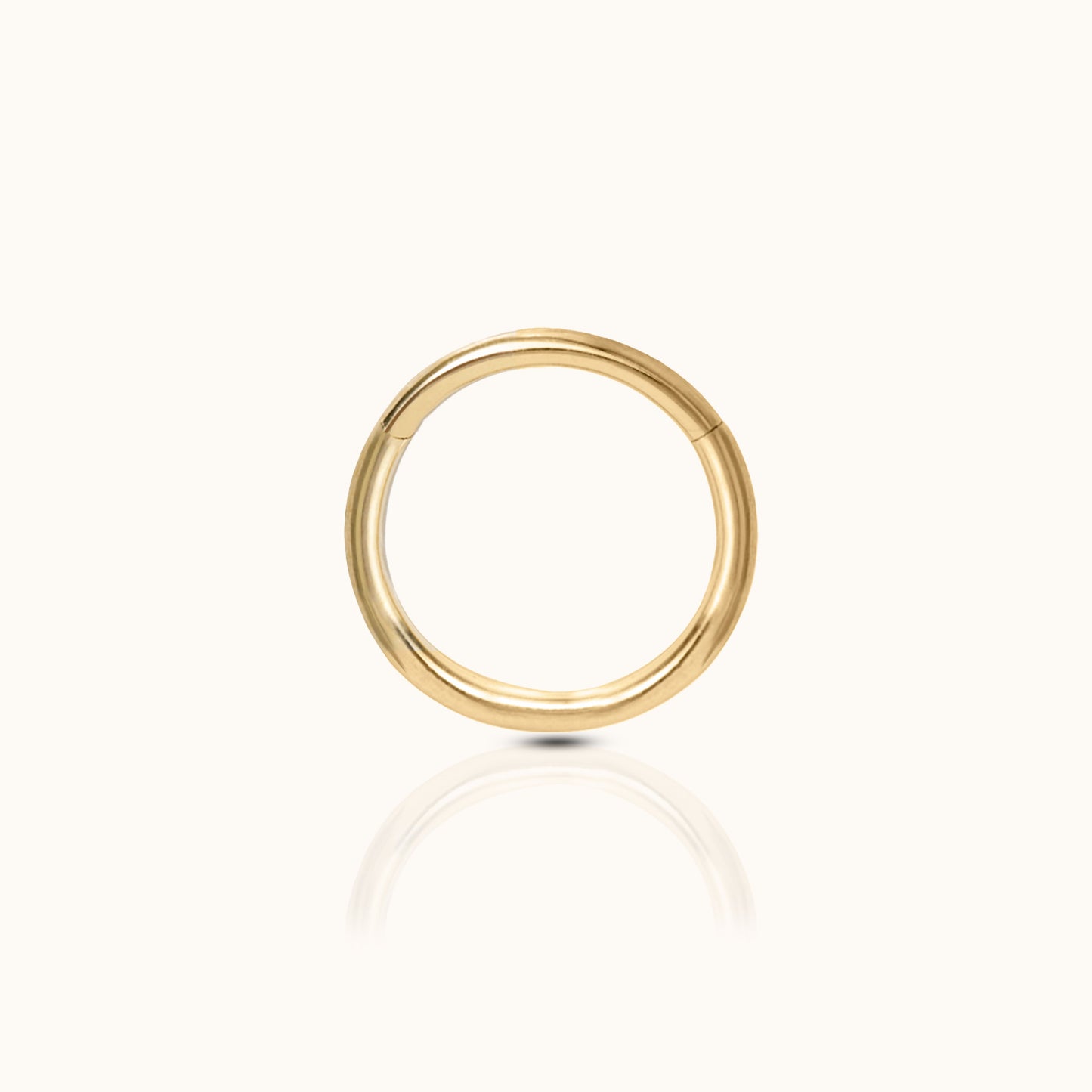 Classic Clicker 8mm Titanium PVD Plating Hinged Hoop Earring