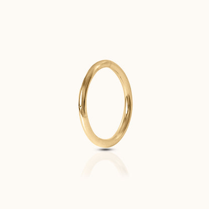 Classic Clicker 8mm Titanium PVD Plating Hinged Hoop Earring