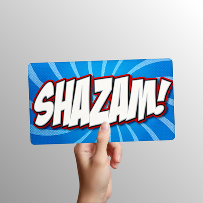 Comic Book Photo Booth Props - 6 Double-Sided Party Signs