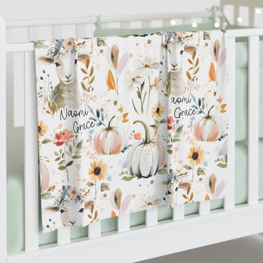 Personalized He Left the 99 To Find Me Baby Swaddle Blanket