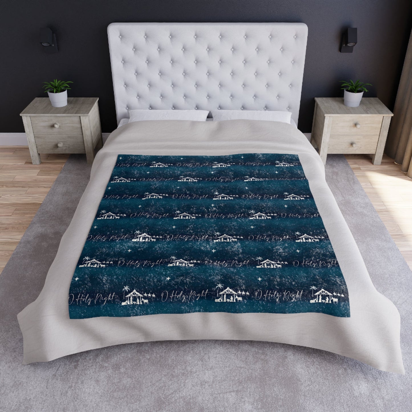 O Holy Night Crushed Velvet Blanket