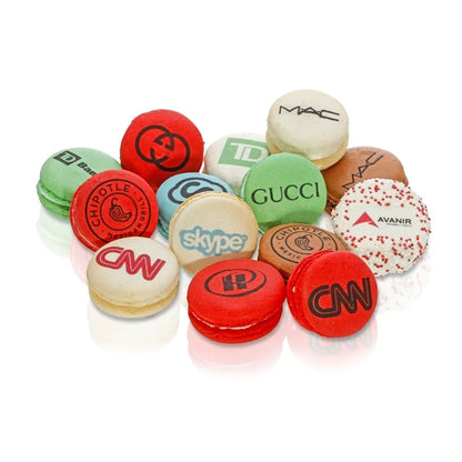Printed Macaron Clear Acetate Gift Box of 5- with Branded Custom Sleeve Option