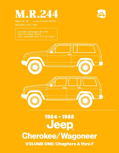 Detroit Iron - 1984 - 1988 Jeep Cherokee / Wagoneer Shop Manual - M.R.244