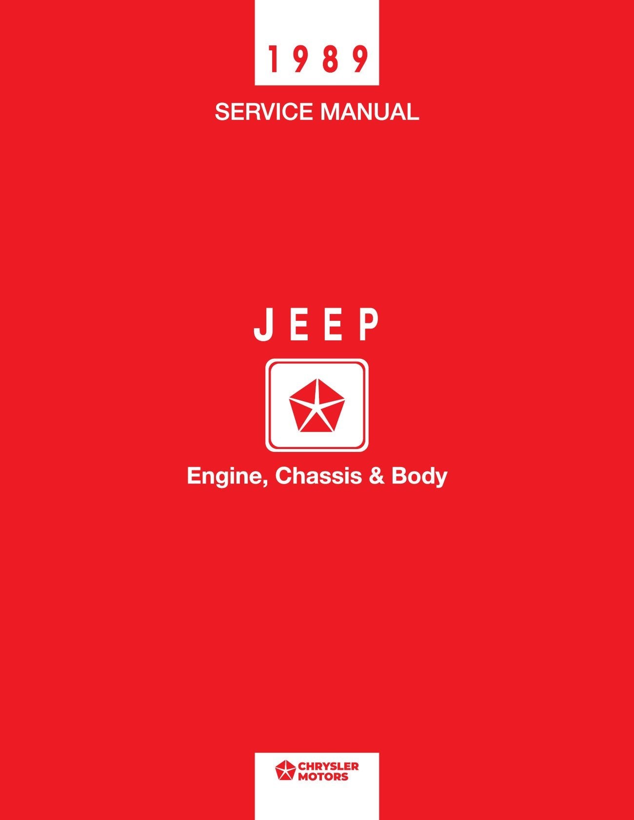 Detroit Iron - 1989 Jeep Shop Manual (4 Volumes)