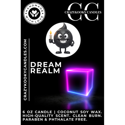 DREAM REALM - Funny Candle, Scented Coconut Soy Candle, 6oz