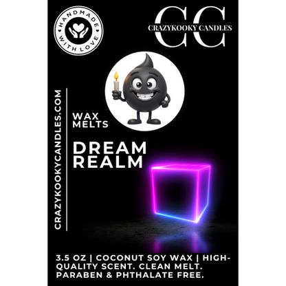DREAM REALM - Wax Melts, Scented Coconut Soy, 3.5oz