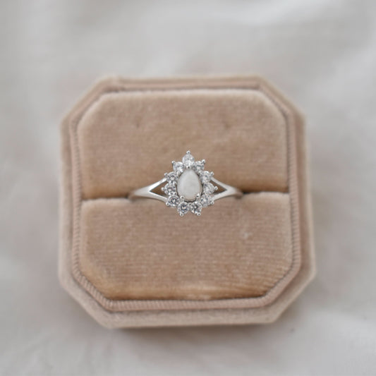 Gem Teardrop Ring