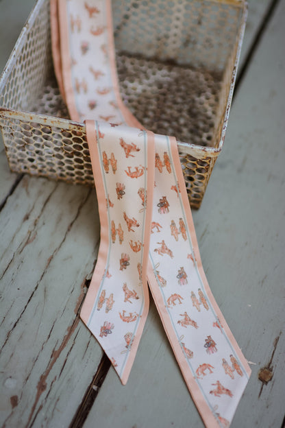 Saddle Club Silk Western Cowgirl Twilly Scarf V1 — Final Stock