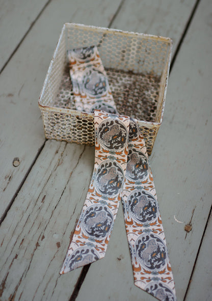Bloomin' Bronc Western Cowgirl Twilly Scarf V1 — Final Stock