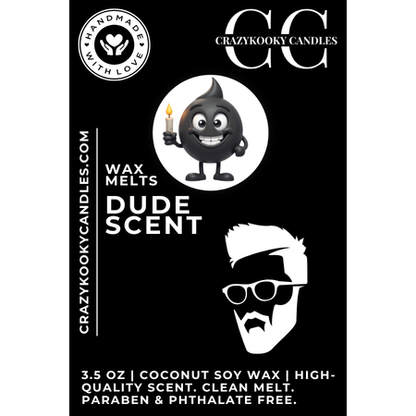 DUDE SCENT - Wax Melts, Scented Coconut Soy, 3.5oz