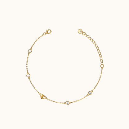 Dainty Heart CZ Bracelet