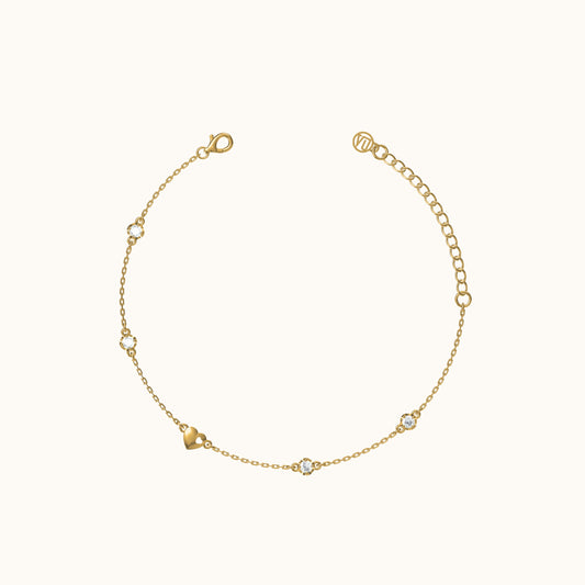 Dainty Heart CZ Bracelet