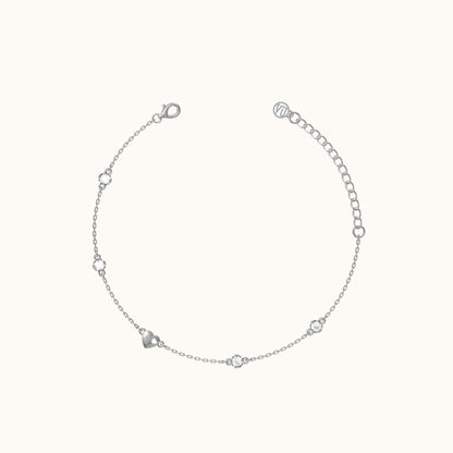 Dainty Heart CZ Bracelet