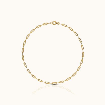 Dainty Paperclip Link Chain Anklet