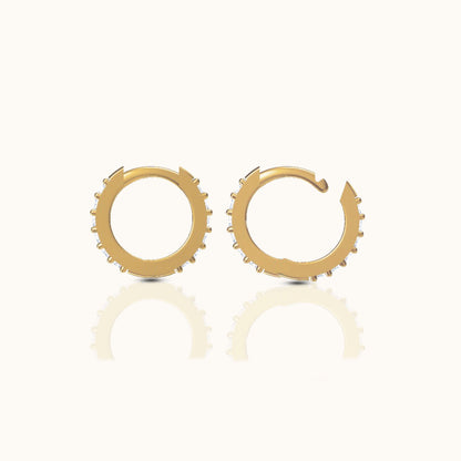 Dainty White Zircon Huggie Hoops
