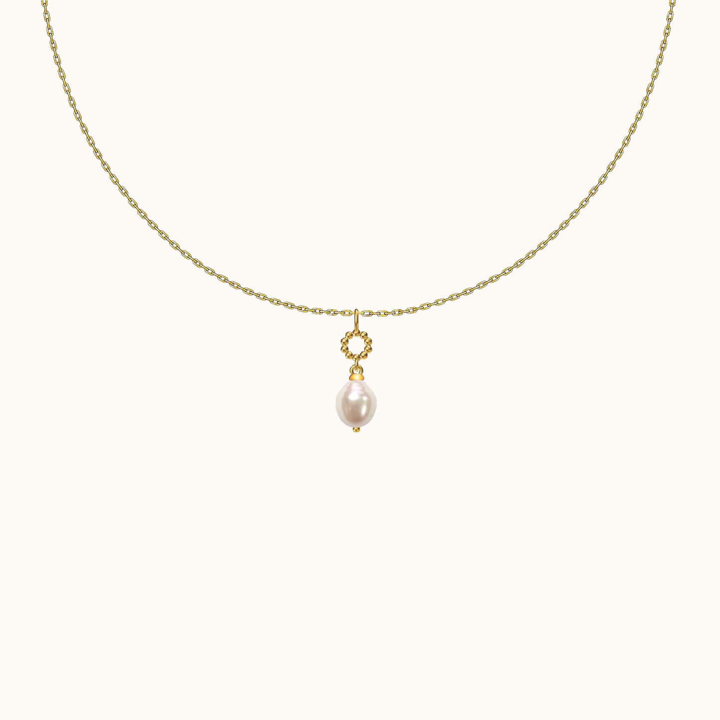 Delicate Natural Pearl Pendant Necklace