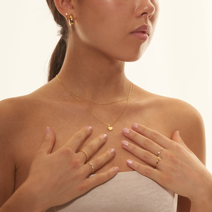 Chunky Thick Huggie Hoops Earrings