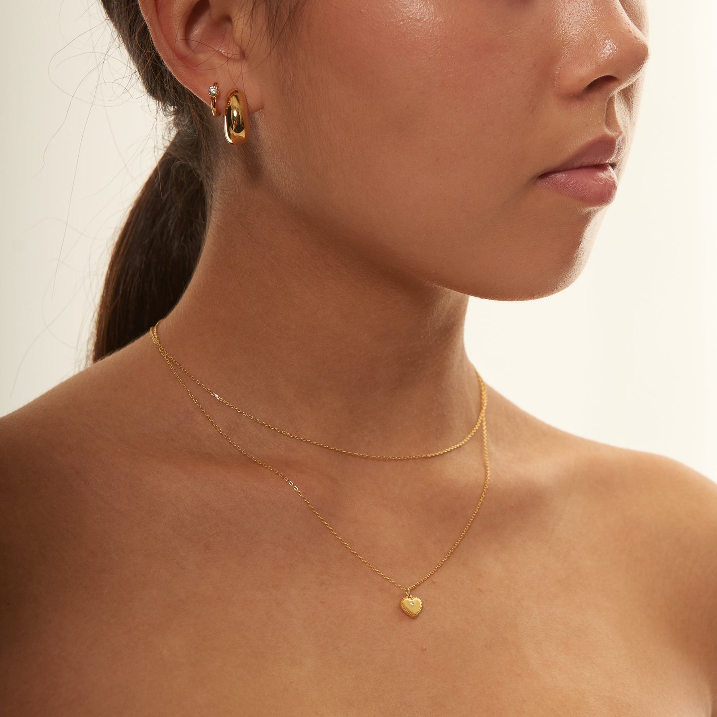Chunky Thick Huggie Hoops Earrings