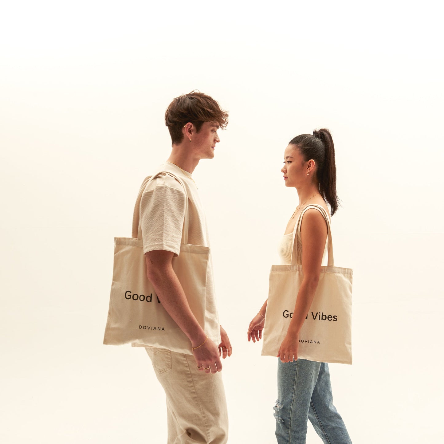 DOVIANA Signature Good Vibes Tote Bag