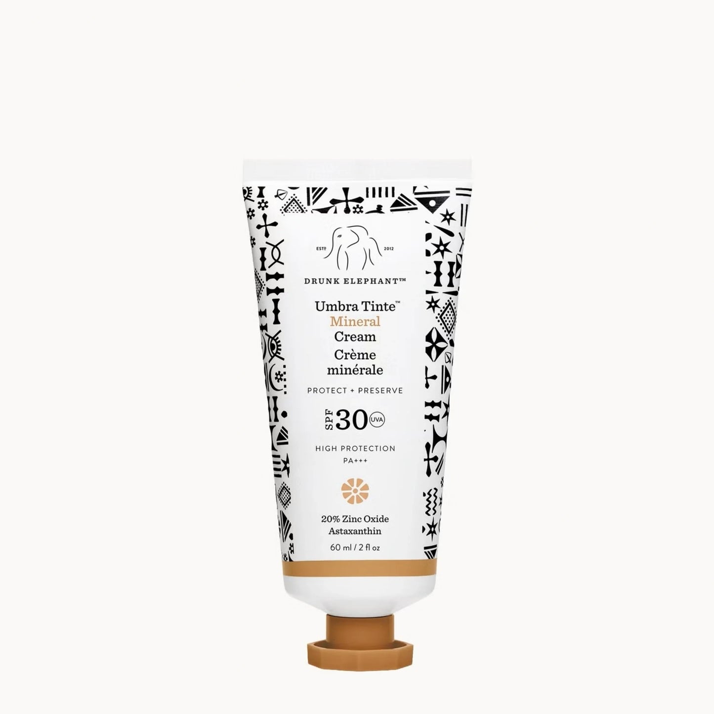 Drunk Elephant Umbra Tinte 100% Mineral Cream SPF 30/PA+++ Tinted Face Sunscreen 2 OZ