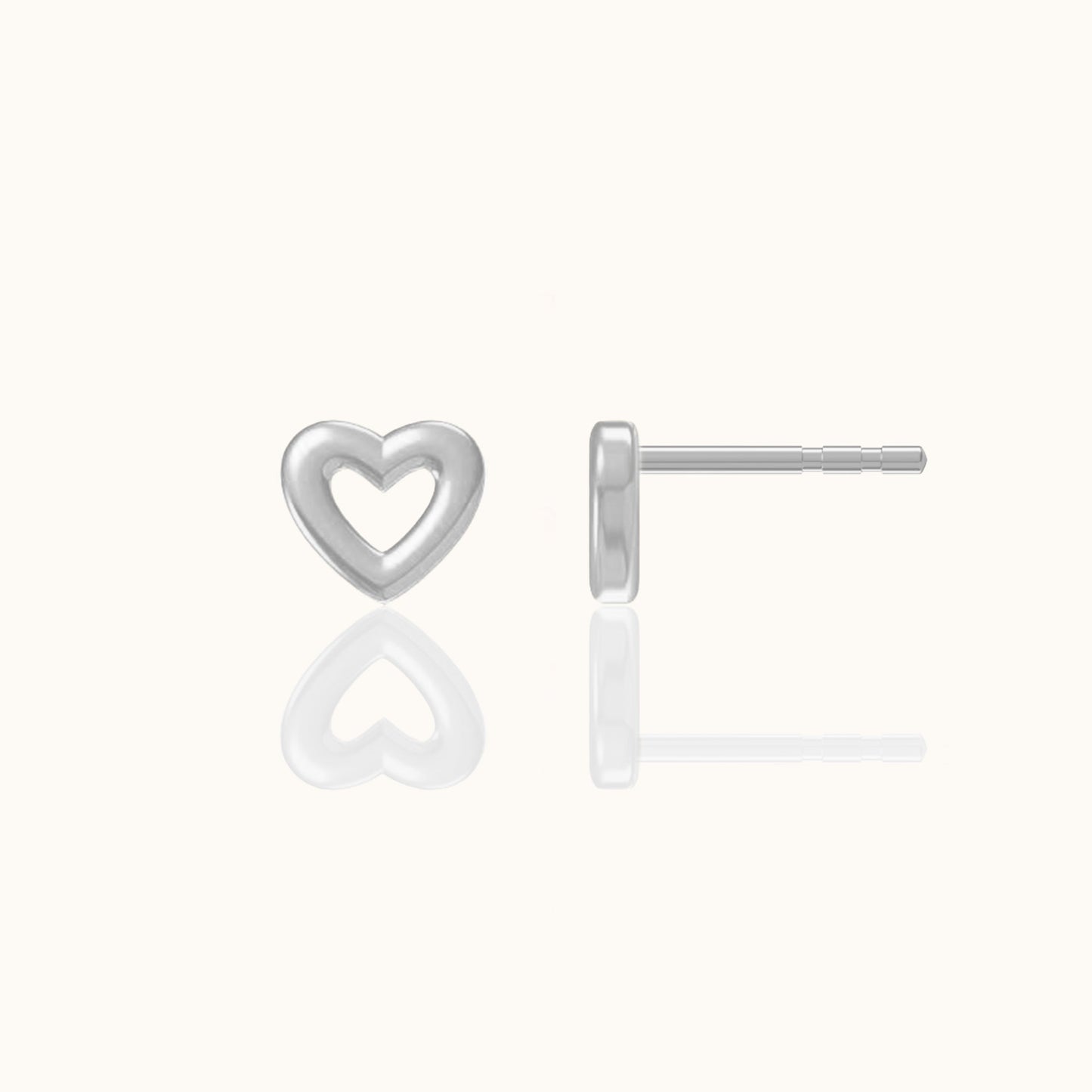 Hollow Heart Stud Earrings
