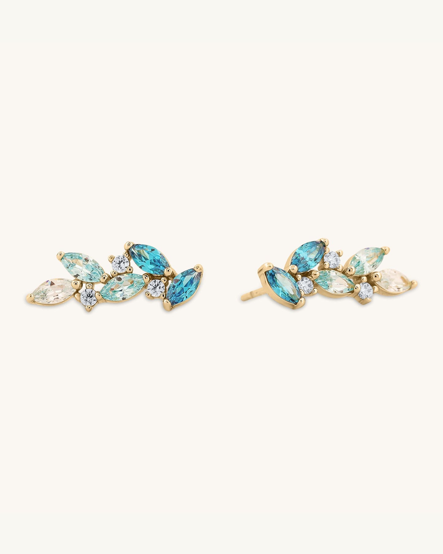 Marquise Leaf Studs