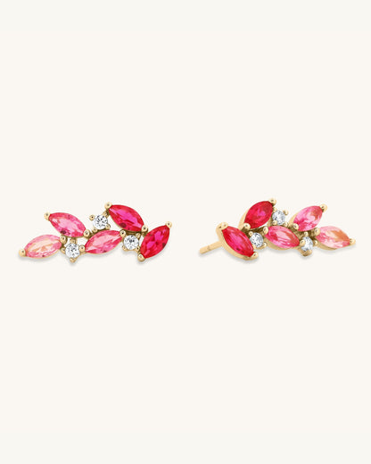 Marquise Leaf Studs