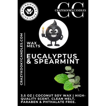 EUCALYPTUS & SPEARMINT - Wax Melts, Scented Coconut Soy, 3.5oz