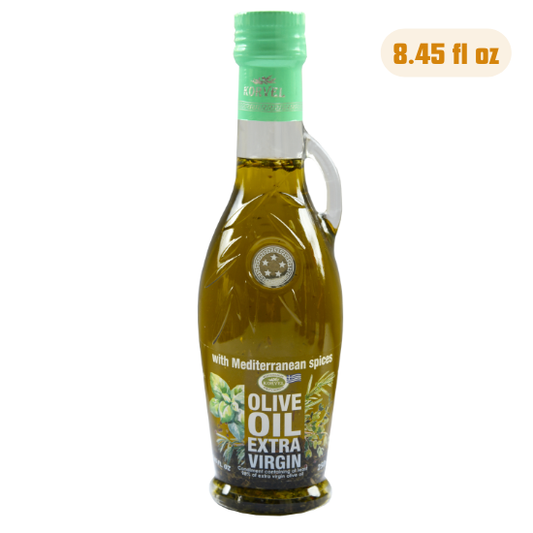 KORVEL Greek Extra Virgin Olive Oil with Mediterranean Herbs - 8.45 fl oz