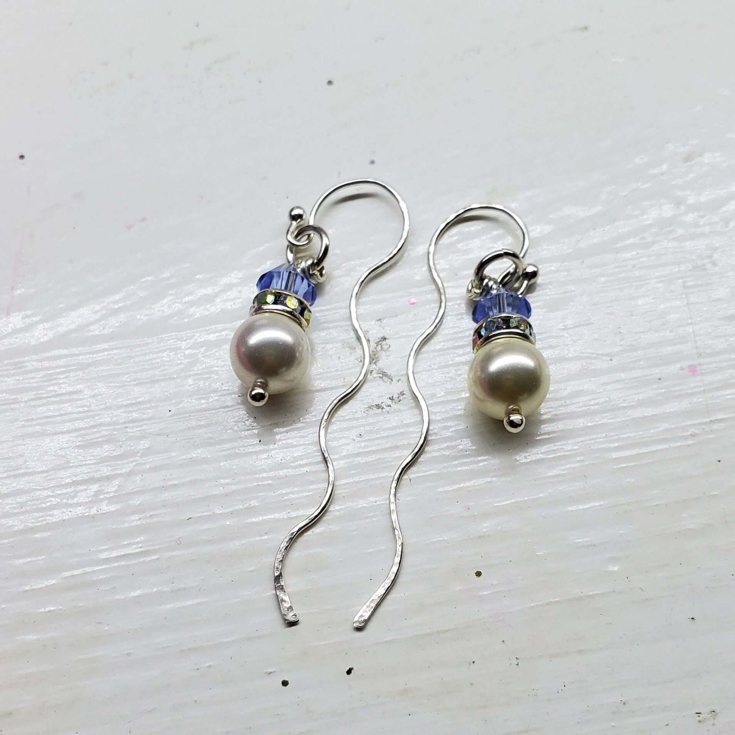Innovative 925 Silver Swarovski Crystal Pearl Ear Threaders