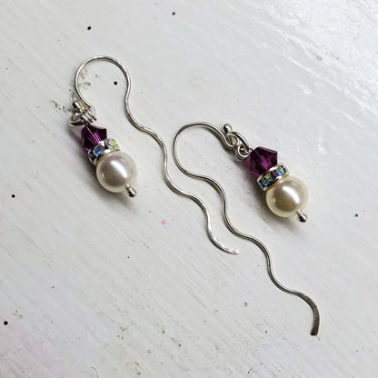 Innovative 925 Silver Swarovski Crystal Pearl Ear Threaders