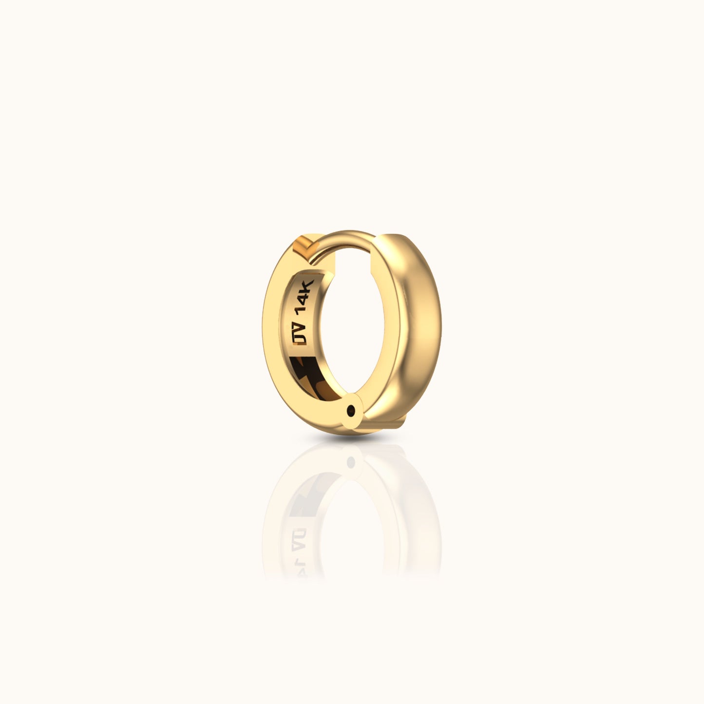 14K Solid Gold Essential Wide Hoop Earring