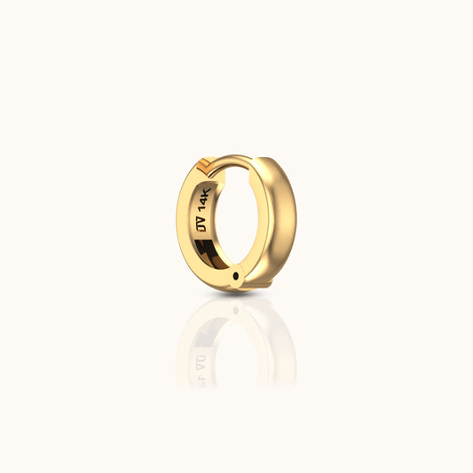 14K Solid Gold Essential Wide Hoop Earring