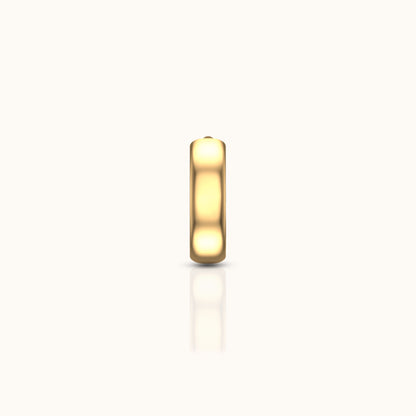 14K Solid Gold Essential Wide Hoop Earring