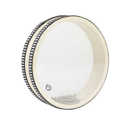 6-inch double-sided transparent wooden black edged wave drum instrument