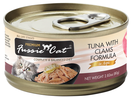 Fussie Cat Premium- Tuna With Clams Formula In Aspic (2.82oz)